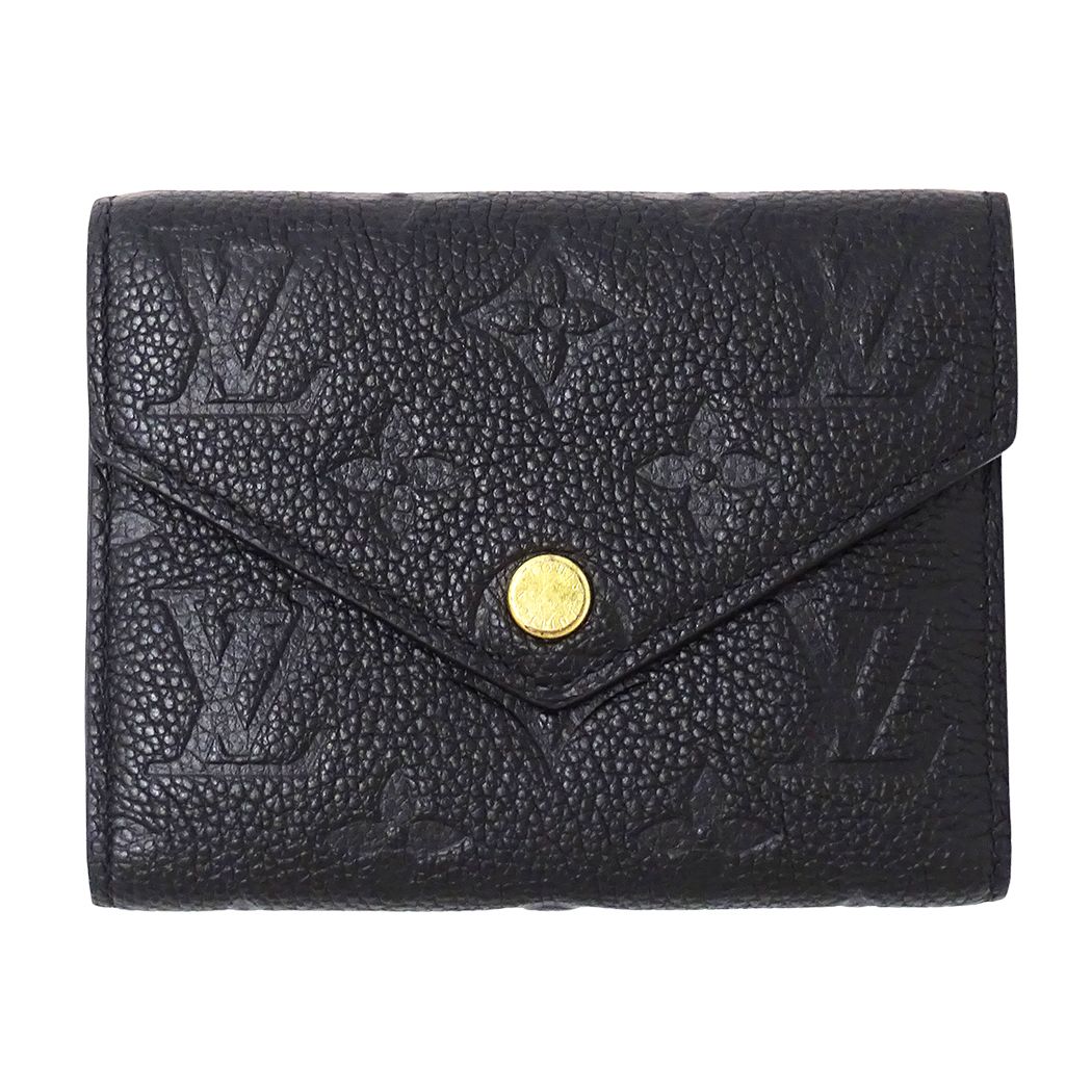 Louis Vuitton Wallet Monogram Empreinte Trifold Portefeuille Victorine Noir
