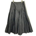 Dior Black Nylon Long Pleated Skirt — view 2