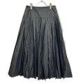Dior Black Nylon Long Pleated Skirt