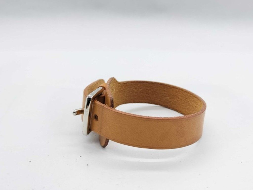 Hermes Bracelet Etriviere Brown Leather Silver — view 2