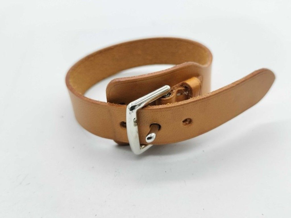 Hermes Bracelet Etriviere Brown Leather Silver — view 5