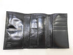 Fendi Wallet Black Canvas Leather Trifold Silver — view 6