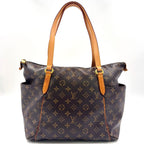 Louis Vuitton Totally MM Monogram Leather Brown Lightbrown Tote Gold