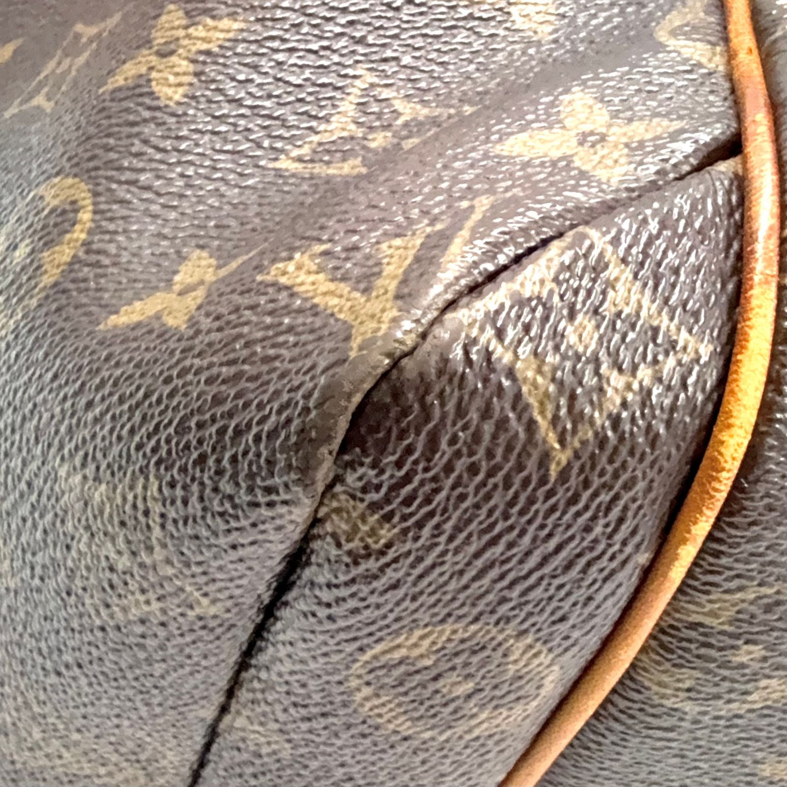 Louis Vuitton Totally MM Monogram Leather Brown Lightbrown Tote Gold — view 5