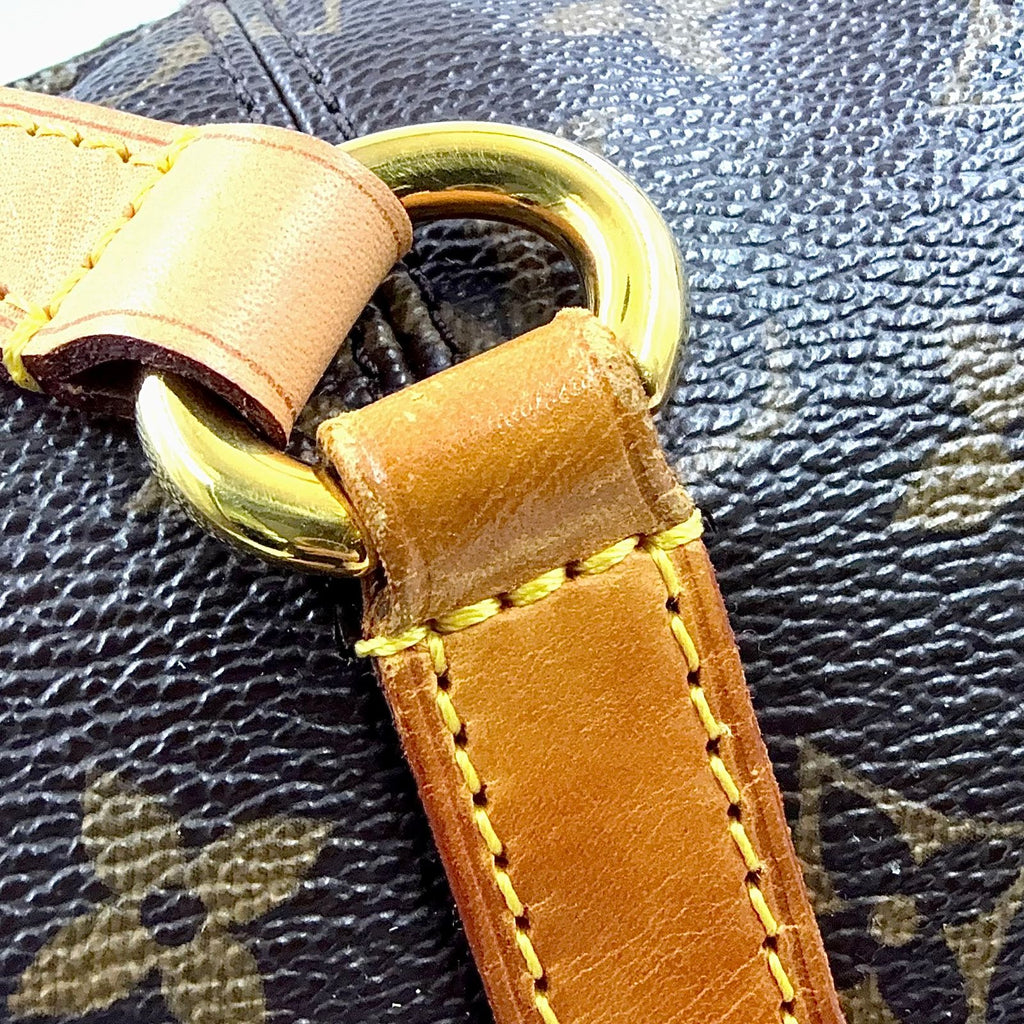 Louis Vuitton Totally MM Monogram Leather Brown Lightbrown Tote Gold — view 9