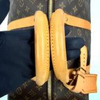 Louis Vuitton Keepall 55 Monogram Leather Brown Light Boston Bag Gold — view 6