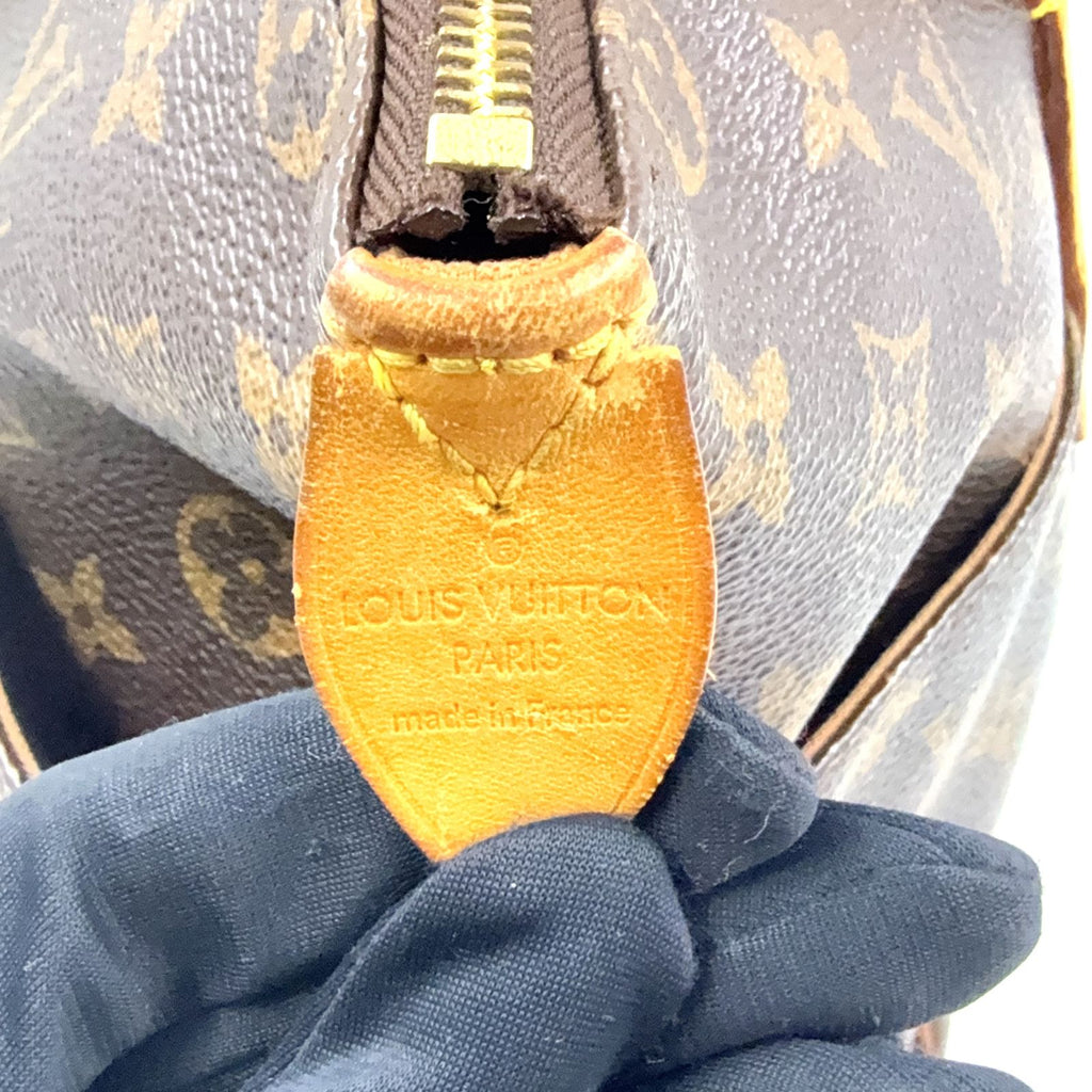 Louis Vuitton Totally MM Monogram Leather Brown Lightbrown Tote Gold — view 4