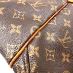 Louis Vuitton Totally MM Monogram Leather Brown Lightbrown Tote Gold — view 6
