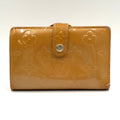 Louis Vuitton Porte-Monnaie Monogram Vernis Noisette Enamel Leather Yellow