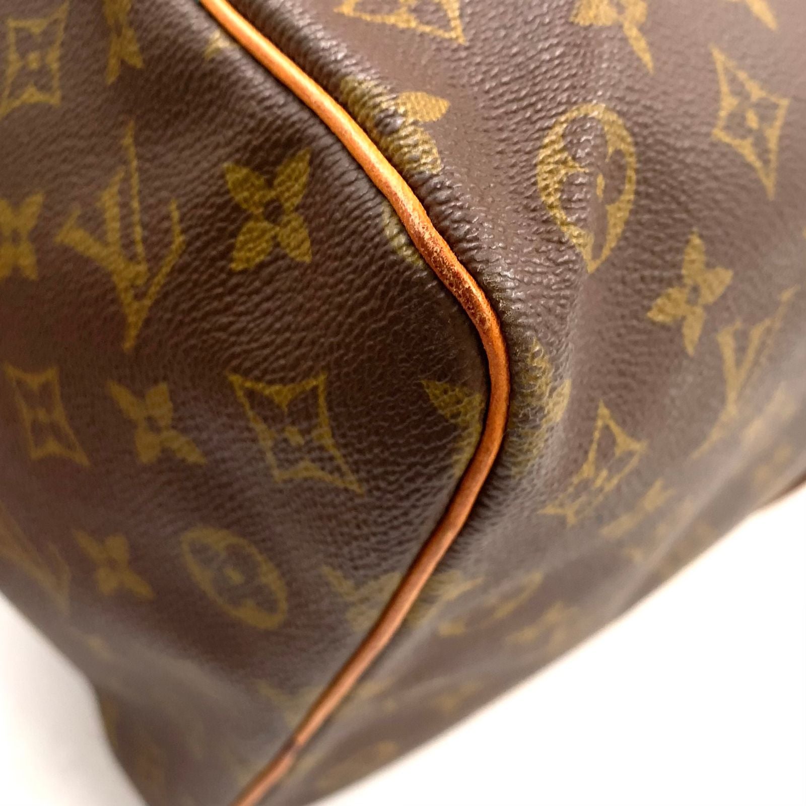 Louis Vuitton Keepall 50 Monogram Leather Brown Lightbrown Boston Bag Gold — view 9