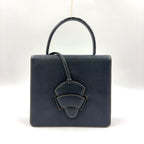 Loewe Barcelona Calfskin Darknavy Handbag Gold