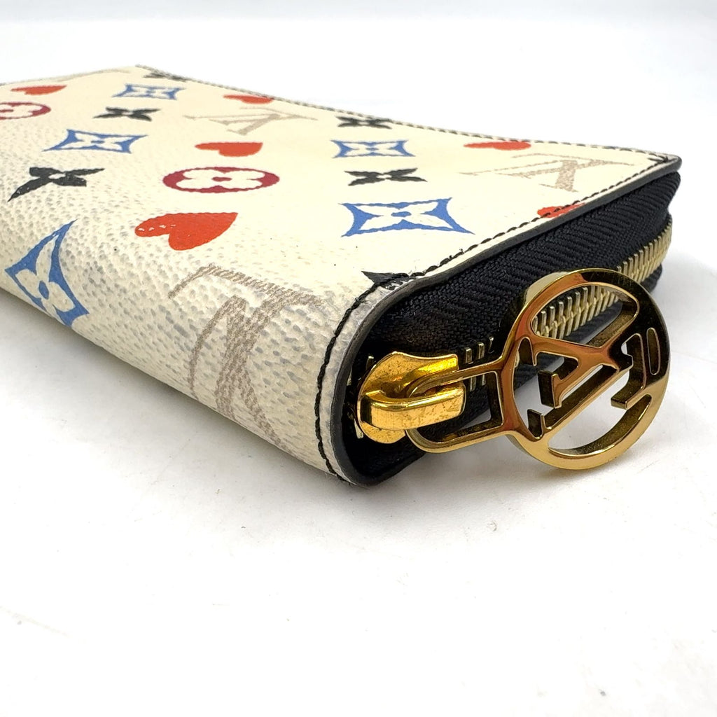 Louis Vuitton on Zippy Wallet Leather Black White Multicolor Gold — view 7