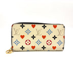 Louis Vuitton on Zippy Wallet Leather Black White Multicolor Gold