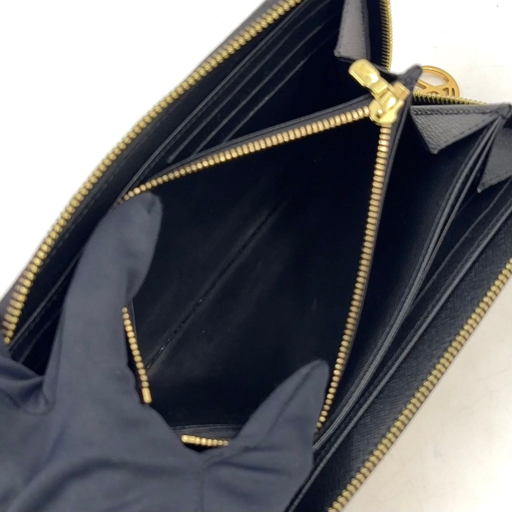Louis Vuitton on Zippy Wallet Leather Black White Multicolor Gold — view 9