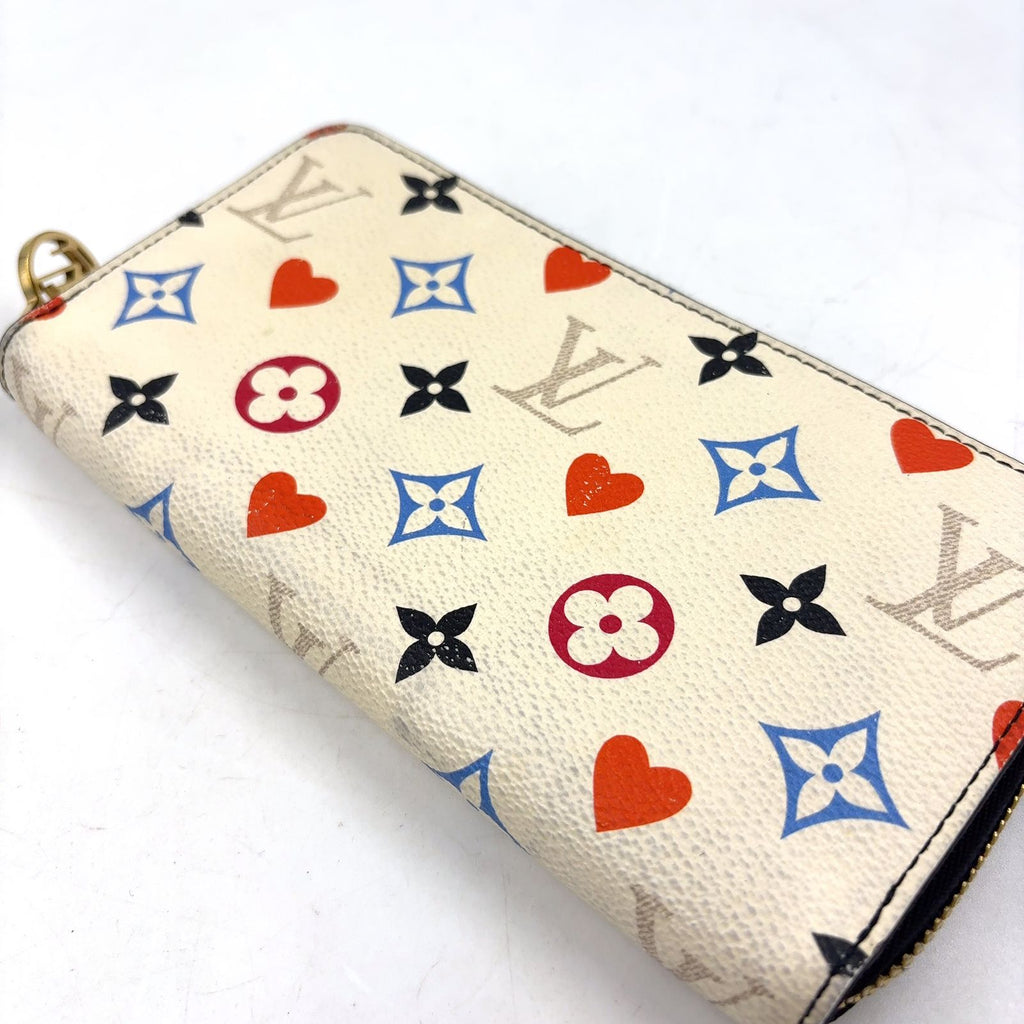 Louis Vuitton on Zippy Wallet Leather Black White Multicolor Gold — view 6