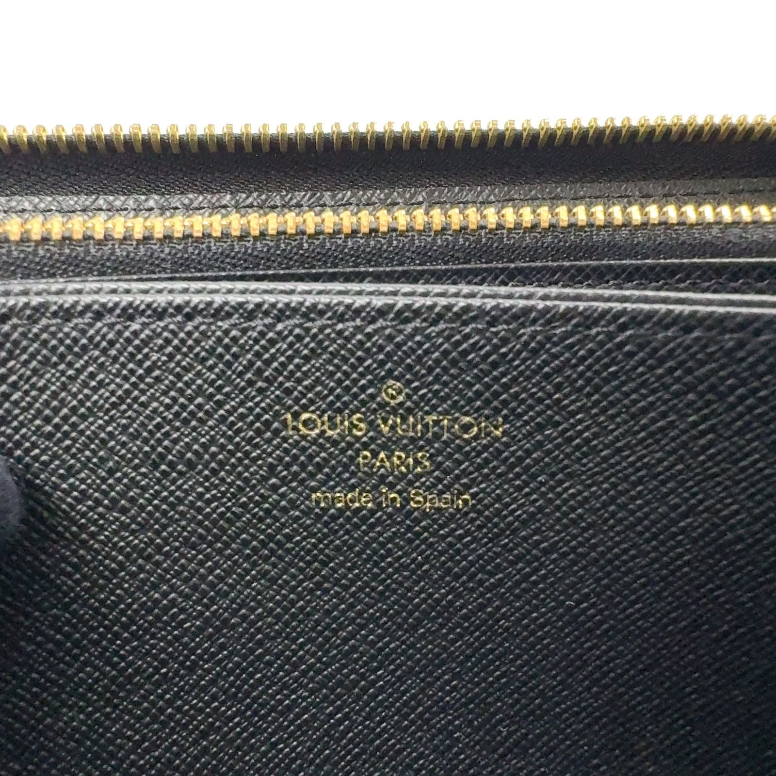 Louis Vuitton on Zippy Wallet Leather Black White Multicolor Gold — view 4