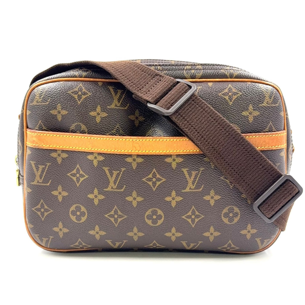 Louis Vuitton PM Monogram Leather Brown Lightbrown Shoulder Bag Gold