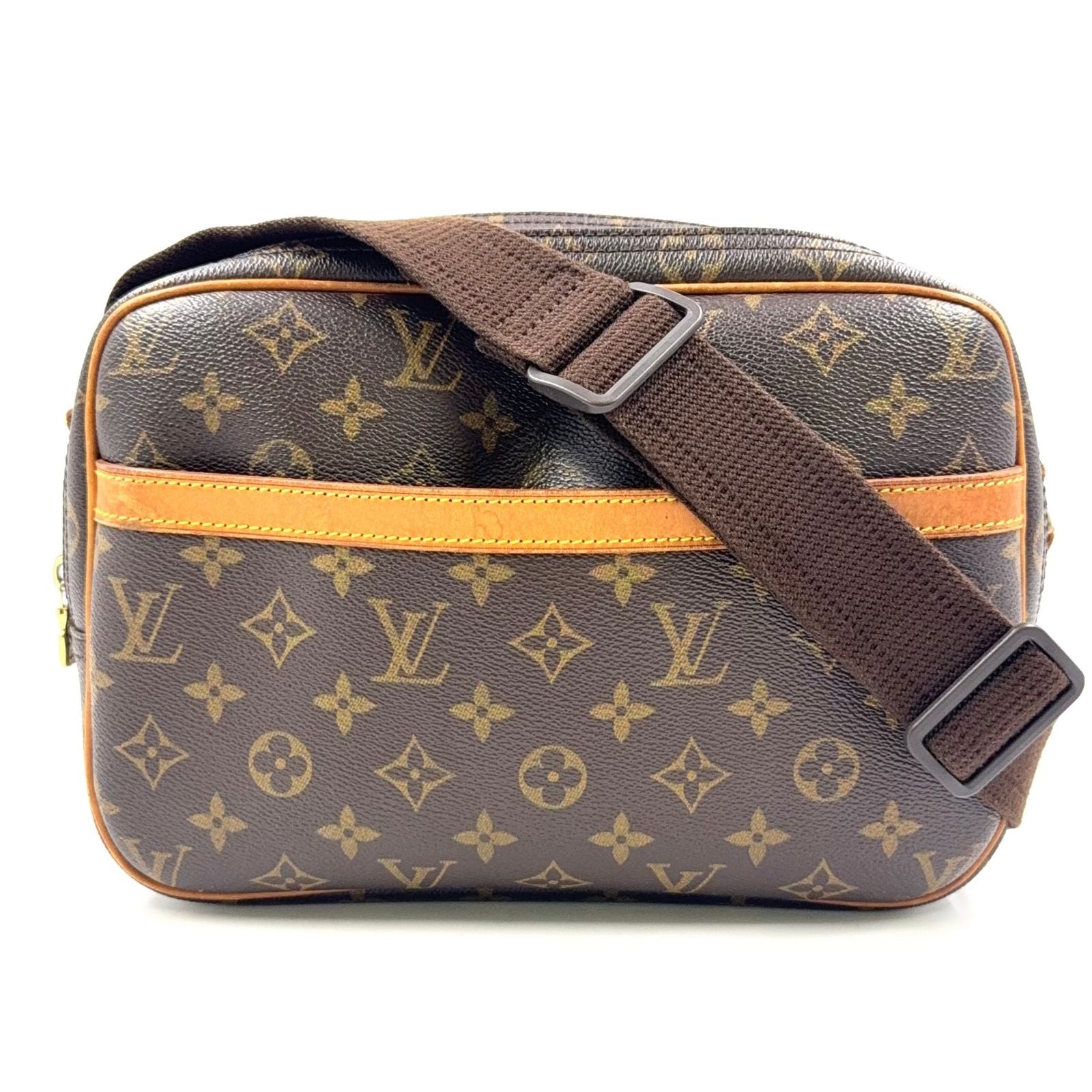 Louis Vuitton PM Monogram Leather Brown Lightbrown Shoulder Bag Gold