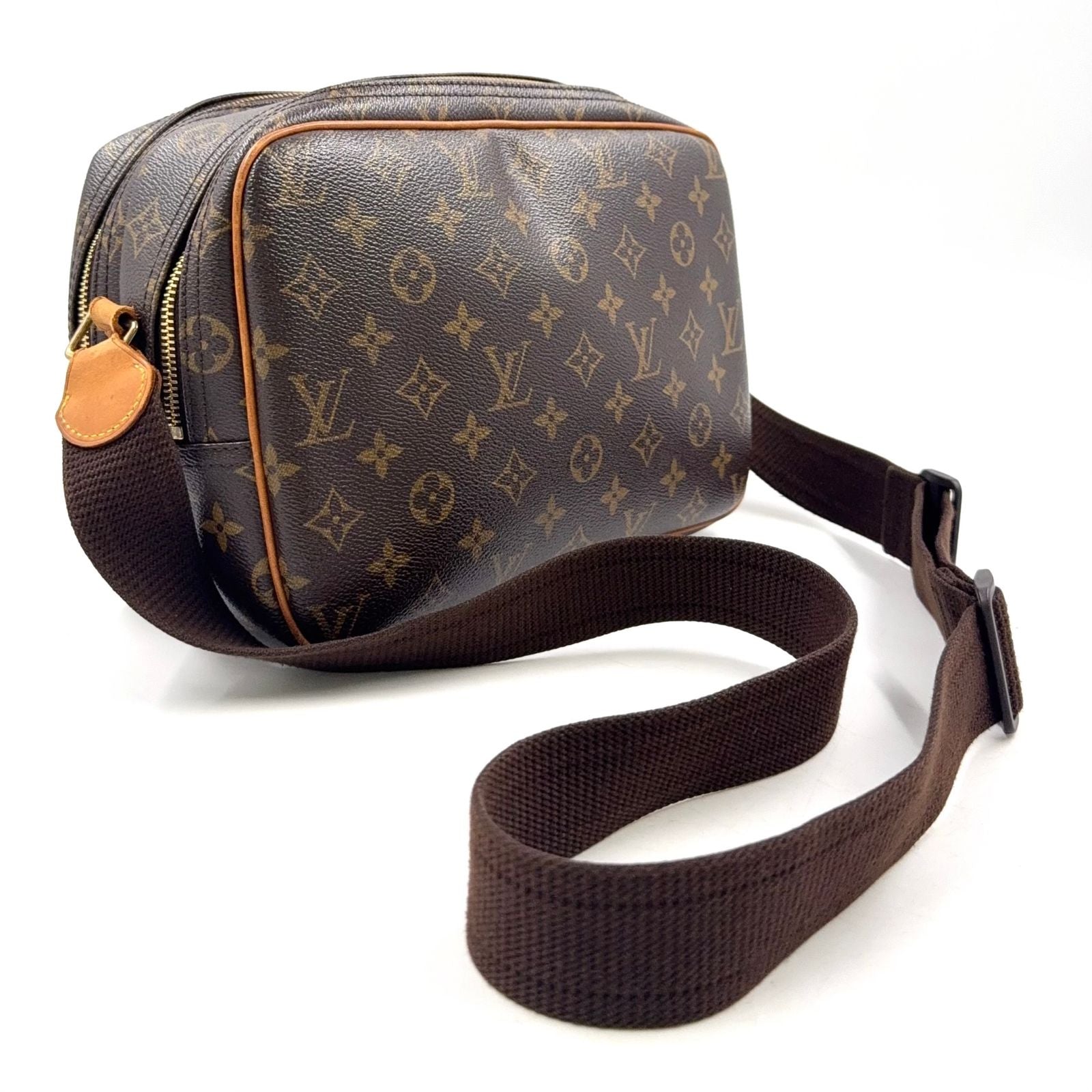 Louis Vuitton PM Monogram Leather Brown Lightbrown Shoulder Bag Gold — view 2
