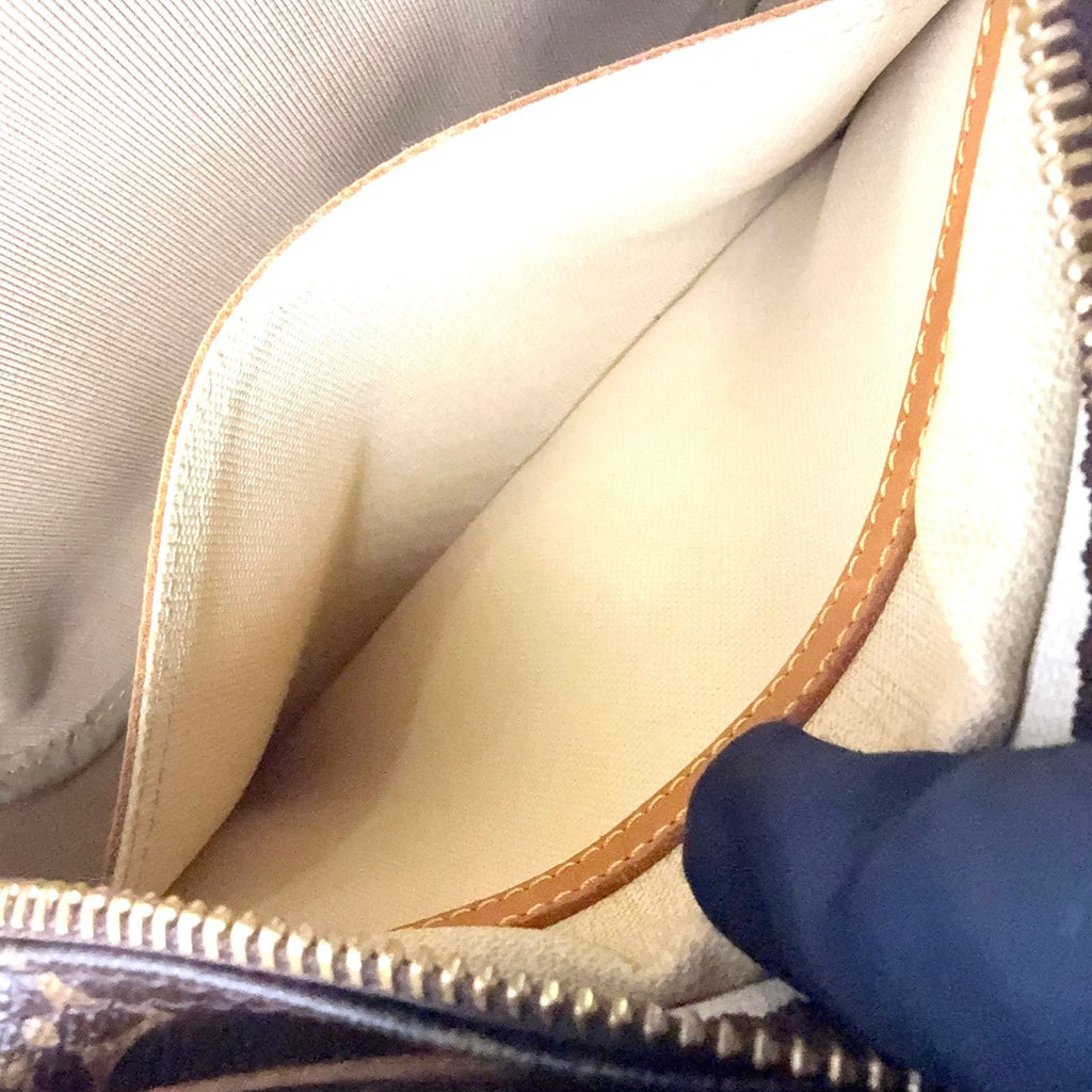 Louis Vuitton PM Monogram Leather Brown Lightbrown Shoulder Bag Gold — view 6