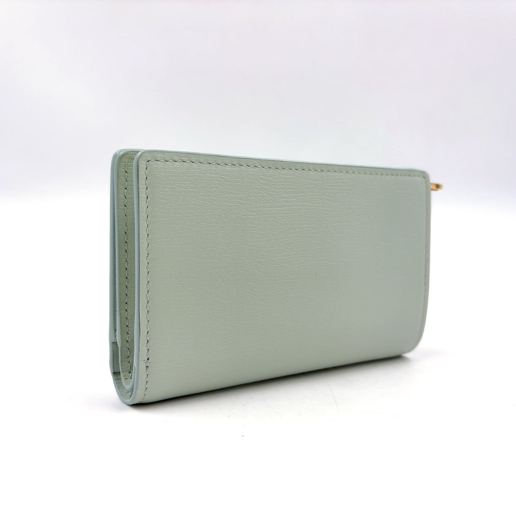 Gucci Leather Lightgreen Bi Foldwallet Gold Wallet — view 2