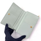 Gucci Leather Lightgreen Bi Foldwallet Gold Wallet — view 3
