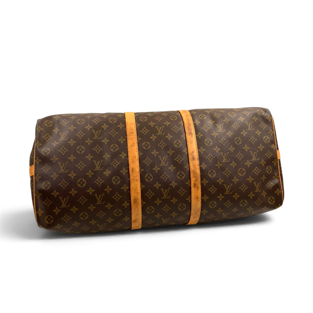 Louis Vuitton Keepall Bandouliere 60 Monogram Leather Brown Light Boston — view 7