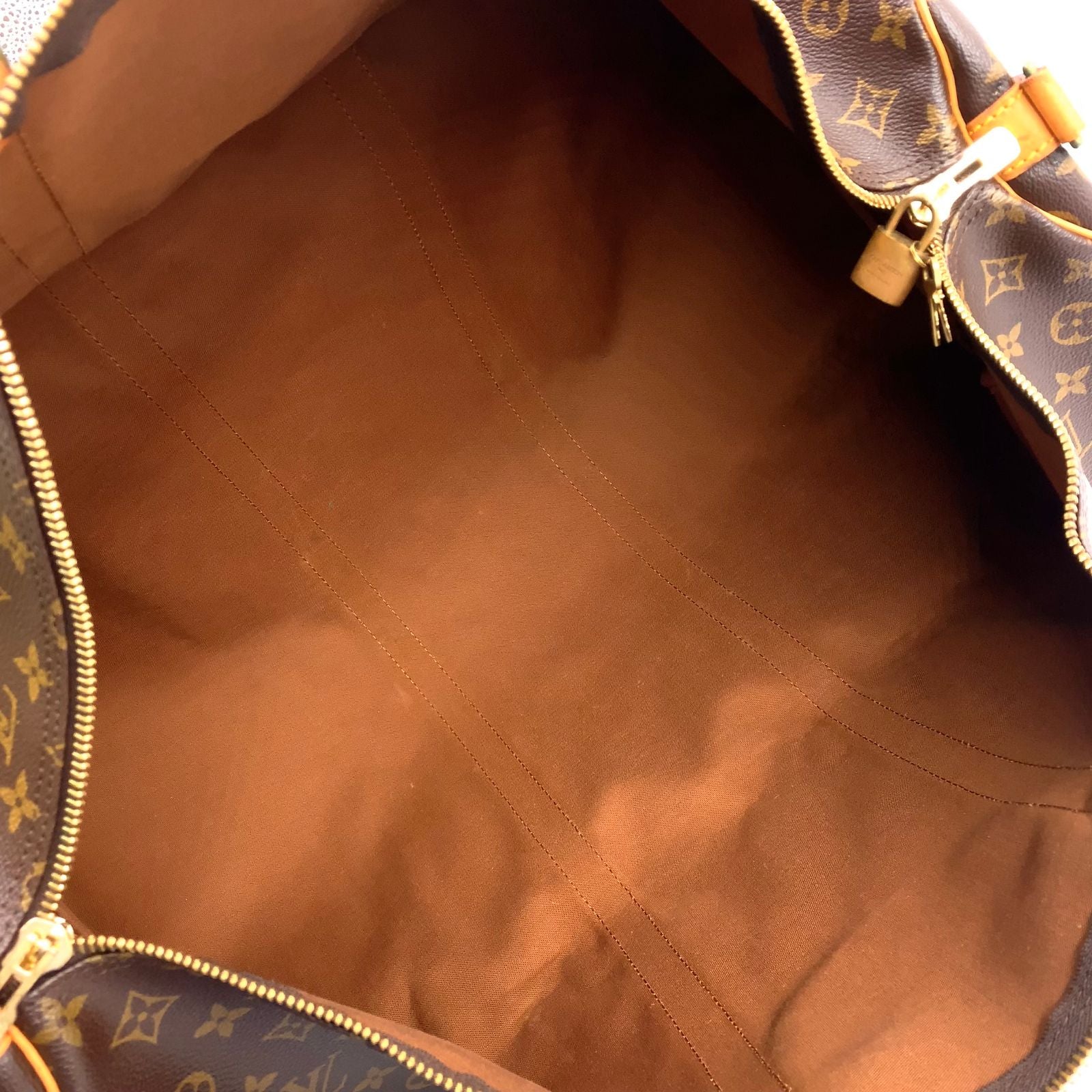 Louis Vuitton Keepall Bandouliere 60 Monogram Leather Brown Light Boston — view 3
