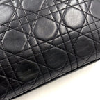 Dior Lady Lambskin Black Handbag Gold — view 8