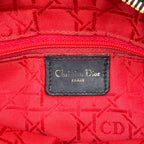 Dior Lady Lambskin Black Handbag Gold — view 4