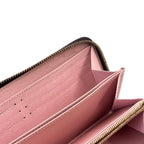 Louis Vuitton Zippy Wallet Monogram Rose Ballerine Leather Brown Light Pink — view 8