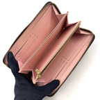Louis Vuitton Zippy Wallet Monogram Rose Ballerine Leather Brown Light Pink — view 3