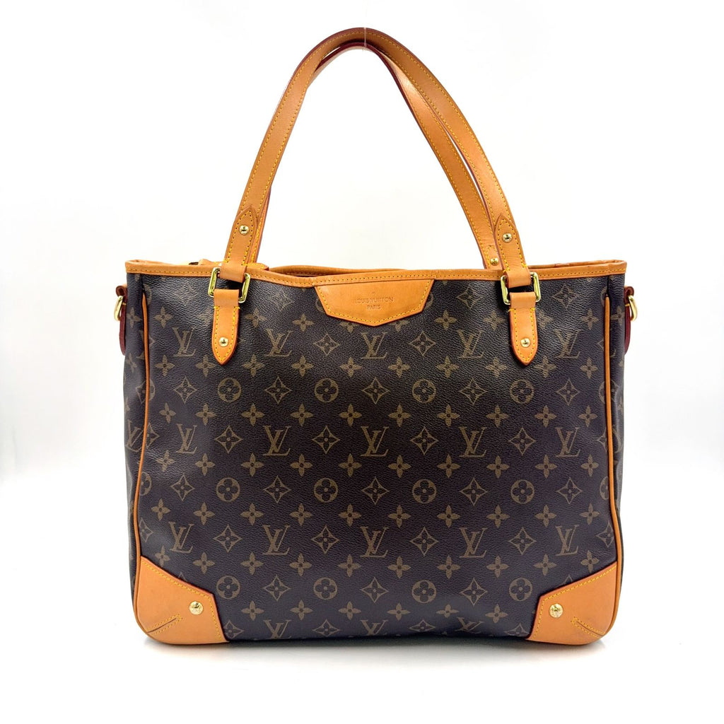 Louis Vuitton Estrara MM Monogram Leather Brown Light Tote Gold