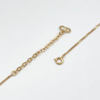 Dior CD Logo Rhinestone Color Gold White Necklace — view 8