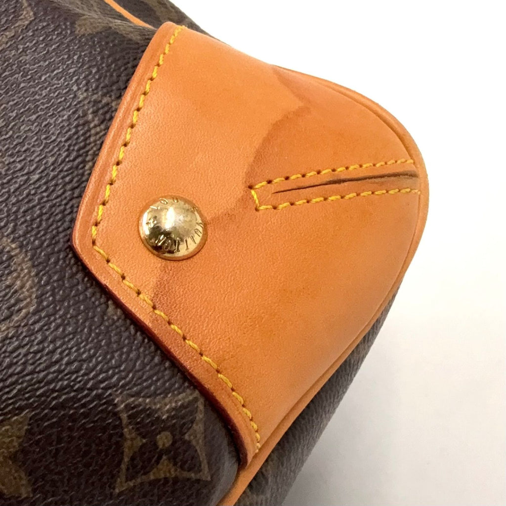 Louis Vuitton Estrara MM Monogram Leather Brown Light Tote Gold — view 8