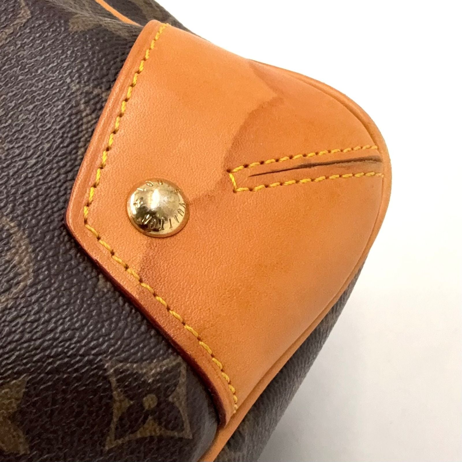 Louis Vuitton Estrara MM Monogram Leather Brown Light Tote Gold — view 8