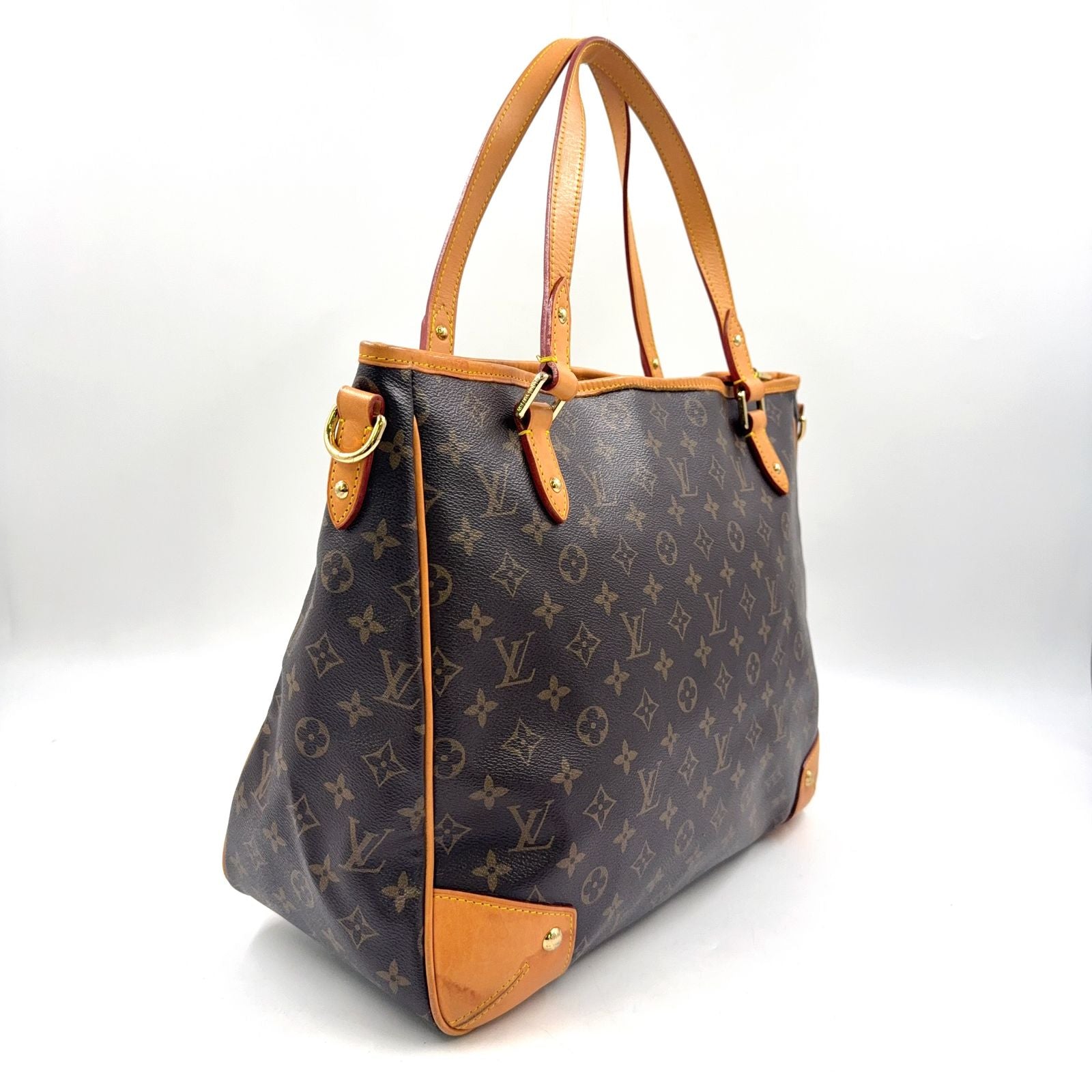 Louis Vuitton Estrara MM Monogram Leather Brown Light Tote Gold — view 2