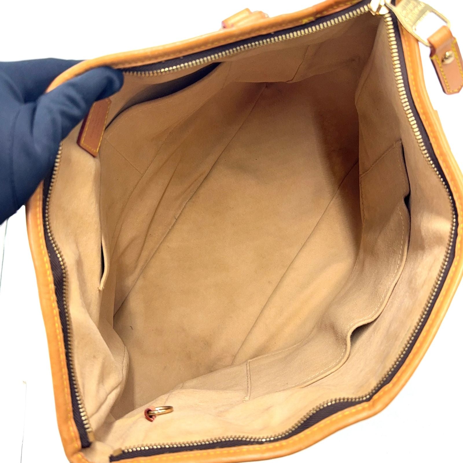 Louis Vuitton Estrara MM Monogram Leather Brown Light Tote Gold — view 3