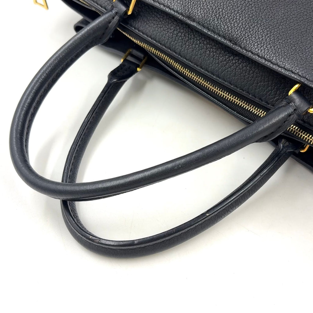 Louis Vuitton Lockme Calf Black Handbag Gold — view 6