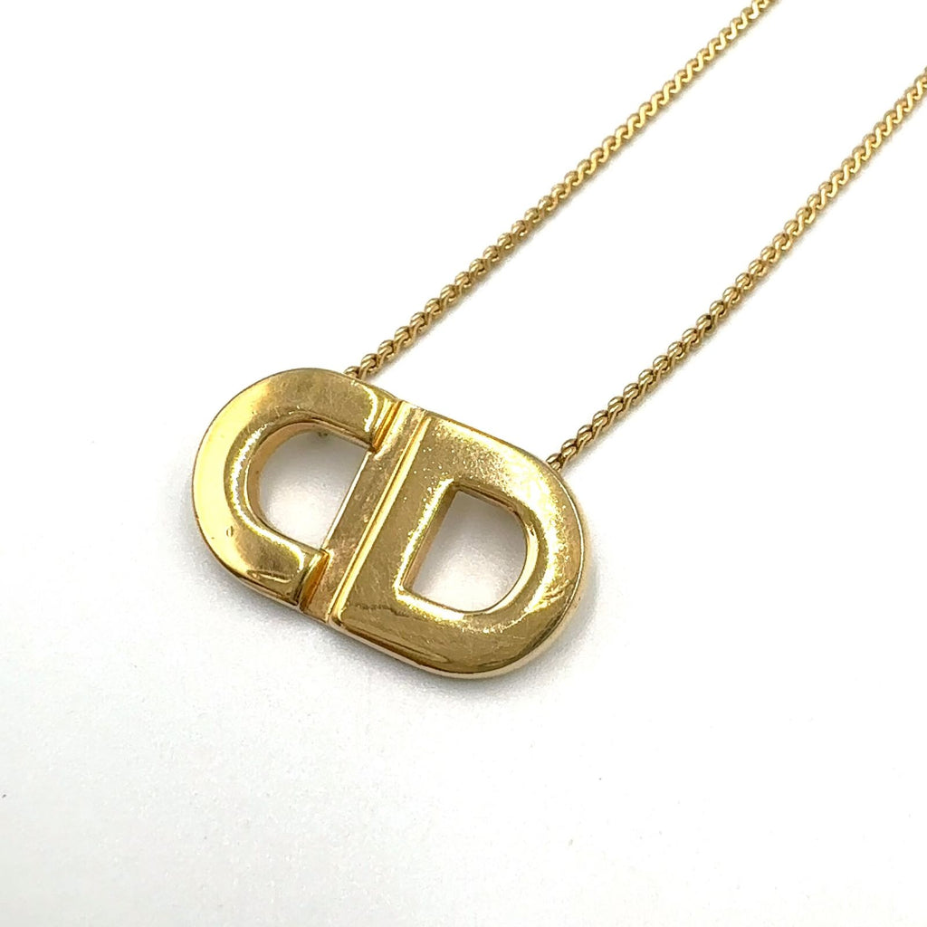 Dior CD Logo Gold Plated Necklace