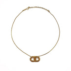 Dior CD Logo Gold Plated Necklace — view 3