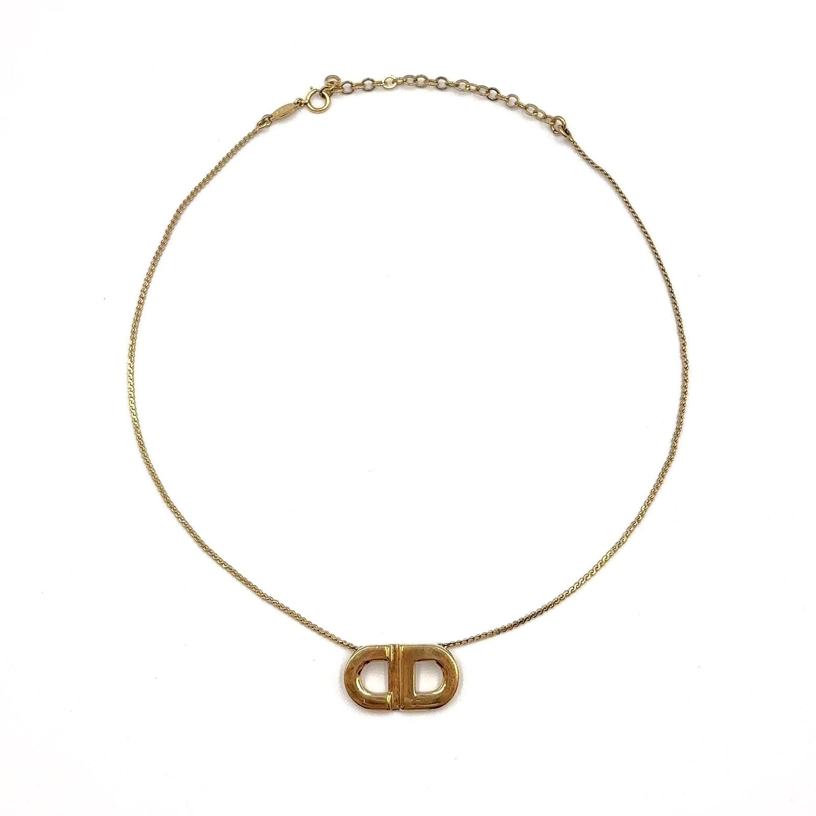 Dior CD Logo Gold Plated Necklace — view 3