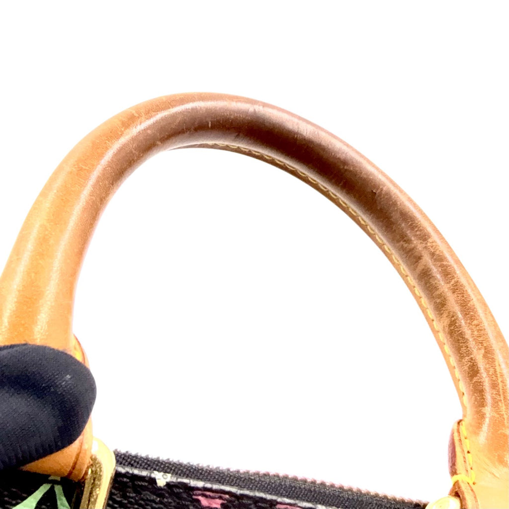 Louis Vuitton Alma PM Monogram Multicolor Noir Leather Black Light Brown — view 8