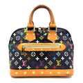 Louis Vuitton Alma PM Monogram Multicolor Noir Leather Black Light Brown
