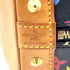 Louis Vuitton Alma PM Monogram Multicolor Noir Leather Black Light Brown — view 4
