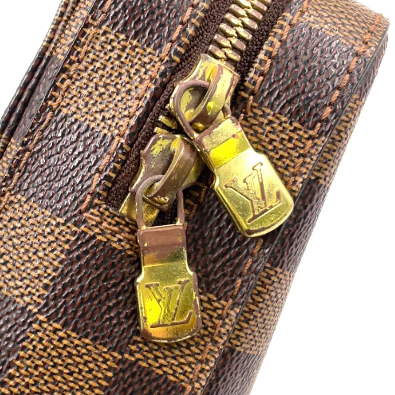 Louis Vuitton Damier Geronimos Brown Belt Bag Gold — view 7