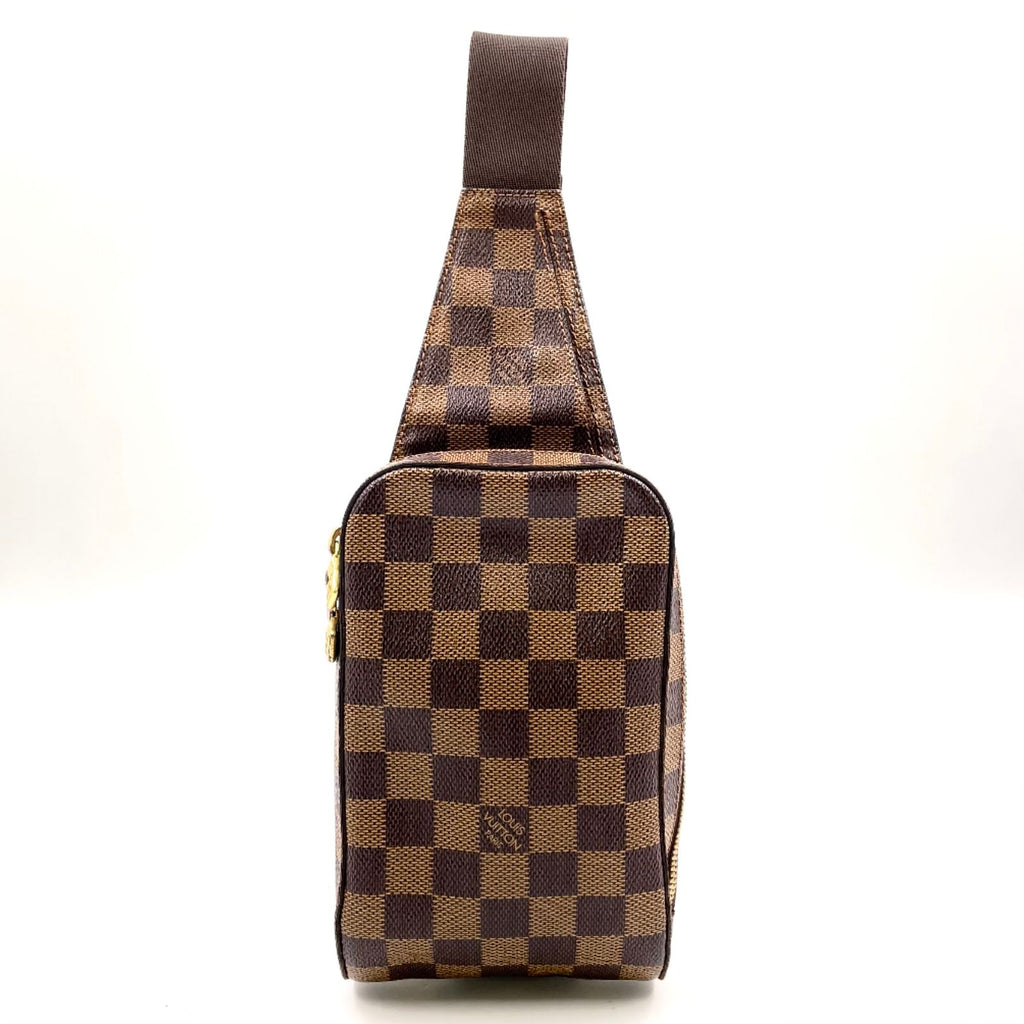 Louis Vuitton Damier Geronimos Brown Belt Bag Gold