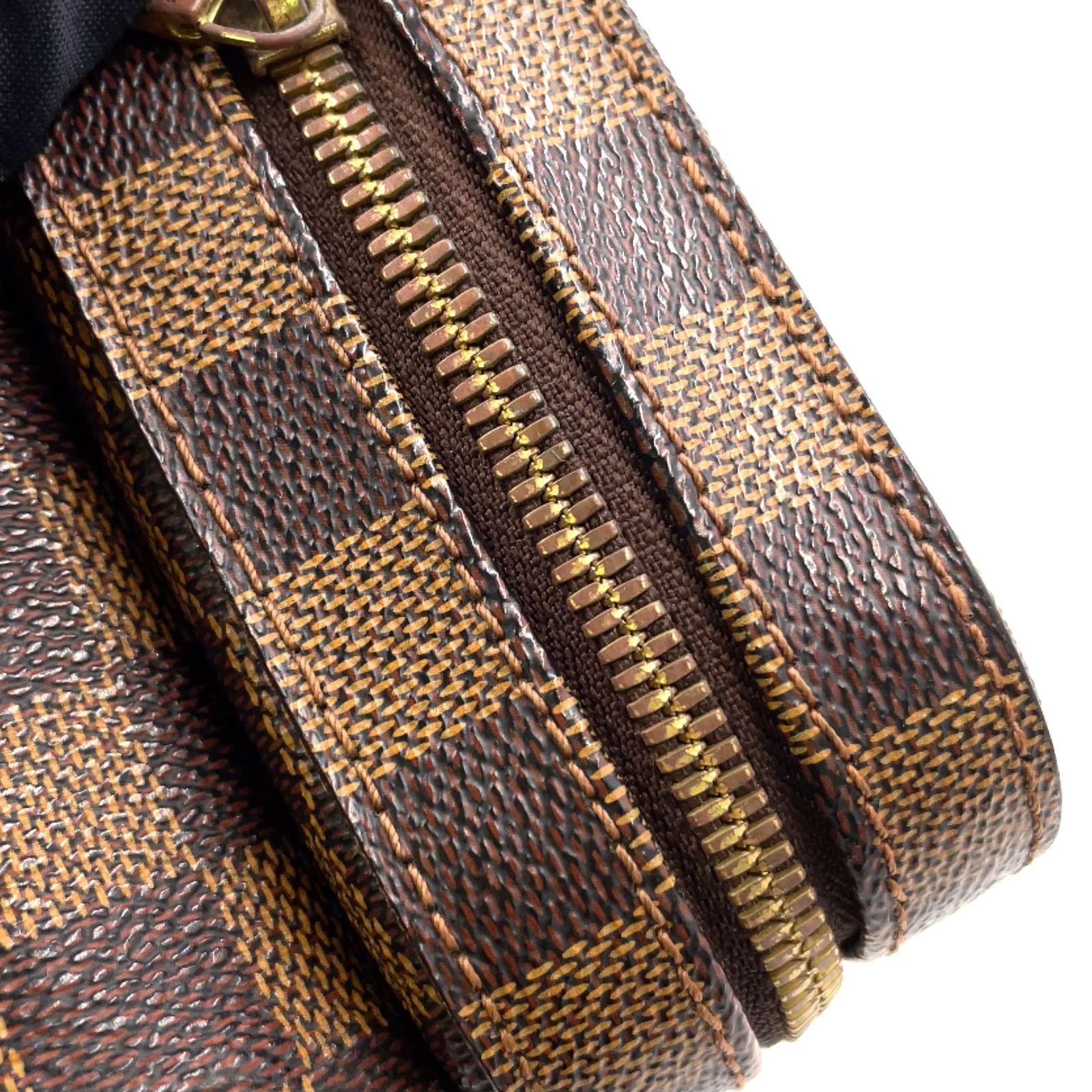 Louis Vuitton Damier Geronimos Brown Belt Bag Gold — view 8