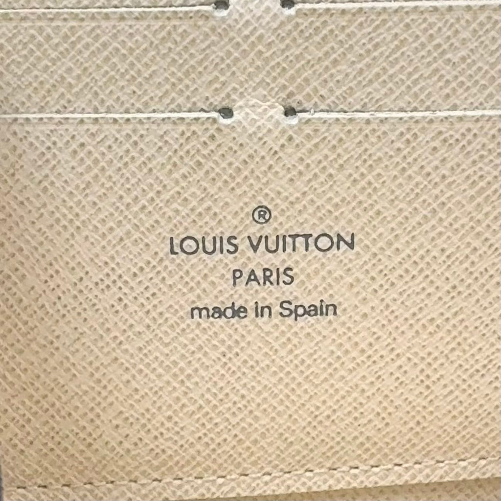 Louis Vuitton Zippy Wallet Damier Azur Leather White Round Gold — view 4