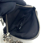 Prada Re-Nylon Charm Nylon Plastic Metal Silver Black White Coin Case — view 3